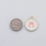 18K Gold PVD Rainbow enamel charm s Charms - Tarnish Resistant