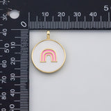 18K Gold PVD Rainbow enamel charm s Charms - Tarnish Resistant