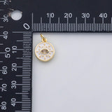 18K Gold PVD Evil eye charm white enamel s Charms - Tarnish Resistant