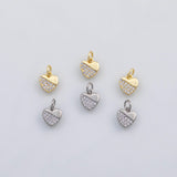 18K Gold PVD Heart charm s Gold Charms - Tarnish Resistant