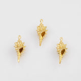18K Gold PVD Conch shell charm sea shell charm Charms - Tarnish Resistant