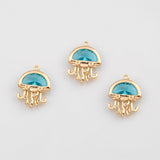 18K Gold PVD Octopus charm Charms - Tarnish Resistant