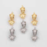 18K Gold PVD Gold fish koi charm swivel body Charms - Tarnish Resistant