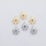 18K Gold PVD Sun flower charm 22k s Gold Charms - Tarnish Resistant