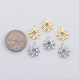 18K Gold PVD Sun flower charm 22k s Gold Charms - Tarnish Resistant