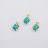 18K Gold PVD Sea shell conch charm enamel charm charm s Charms - Tarnish Resistant