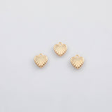 18K Gold PVD Heart charm s Gold Charms - Tarnish Resistant