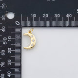 18K Gold PVD Moon charm s Charms - Tarnish Resistant