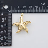 18K Gold PVD Starfish charm s Gold Charms - Tarnish Resistant