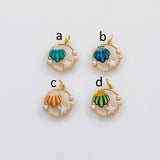 18K Gold PVD Pearl sea shell starfish ocean beach charm charm s Charms - Tarnish Resistant