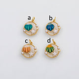 18K Gold PVD Pearl sea shell starfish ocean beach charm charm s Charms - Tarnish Resistant