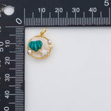 18K Gold PVD Pearl sea shell starfish ocean beach charm charm s Charms - Tarnish Resistant