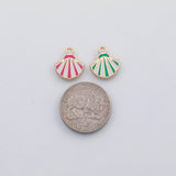 18K Gold pvd Shell charm 22k s Gold Charms - Tarnish Resistant