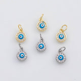 18K Gold pvd Blue evil eye charm s Charms - Tarnish Resistant