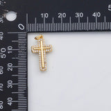 18K Gold PVD Cross charm s Gold Charms - Tarnish Resistant