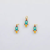 18K Gold PVD Rocket charm s Gold Charms - Tarnish Resistant