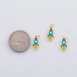 18K Gold PVD Rocket charm s Gold Charms - Tarnish Resistant