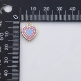 18K Gold PVD Heart charm 22k s Gold Charms - Tarnish Resistant
