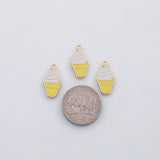 18K Gold PVD Ice cream charm 22k s Gold Charms - Tarnish Resistant