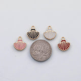 18K Gold PVD Shell charm 22k s Gold Charms - Tarnish Resistant