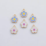 18K Gold PVD Flower charm 22k s Gold Charms - Tarnish Resistant