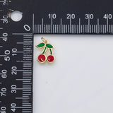 18K Gold PVD Cherry charm s Gold Charms - Tarnish Resistant