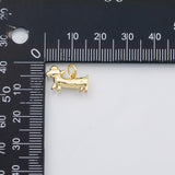 18K Gold PVD Weiner dog dachshund charm s Charms - Tarnish Resistant