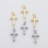 18K Gold pvd Cross charm s Charms - Tarnish Resistant