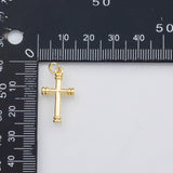 18K Gold PVD Cross charm s Charms - Tarnish Resistant