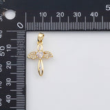 18K Gold PVD Angel Cross charm s Charms - Tarnish Resistant