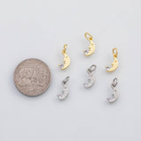 18K Gold PVD Moon charm charm s Charms - Tarnish Resistant