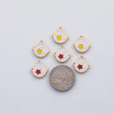 18K Gold PVD Moon Space charm 22k s Gold Charms - Tarnish Resistant