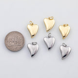 18K Gold PVD Heart charm s Charms - Tarnish Resistant
