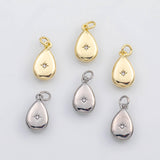 18K Gold PVD Teardrop charm s Charms - Tarnish Resistant