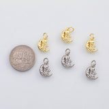 18K Gold PVD Moon charm s Charms - Tarnish Resistant