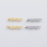 18K Gold PVD PERFECT word charm s Charms - Tarnish Resistant
