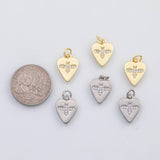 18K Gold pvd Bee heart charm s Charms - Tarnish Resistant