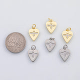 18K Gold PVD Bee heart charm s Charms - Tarnish Resistant