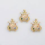 18K Gold PVD Beetle ladybug insect bug charm s Charms - Tarnish Resistant