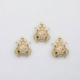 18K Gold PVD Beetle ladybug insect bug charm s Charms - Tarnish Resistant