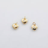 18K Gold PVD Love heart charm s Charms - Tarnish Resistant