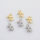 18K Gold pvd Dog charm Floppy ears charm s Charms - Tarnish Resistant