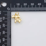 18K Gold PVD Dog charm Floppy ears charm s Charms - Tarnish Resistant
