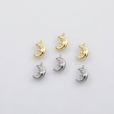 18K Gold PVD Moon charm charm s Charms - Tarnish Resistant