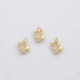 18K Gold PVD Angel fish tropical fish charm charm charm s Charms - Tarnish Resistant
