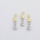 18K Gold PVD Fish Head charm charm charm s Charms - Tarnish Resistant