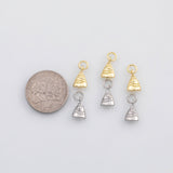 18K Gold PVD Fish Head charm charm charm s Charms - Tarnish Resistant