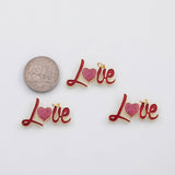 18K Gold PVD Lovecharm enamel charm charm s Charms - Tarnish Resistant