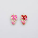 18K Gold pvd Love balloon charm enamel charm charm s Charms - Tarnish Resistant
