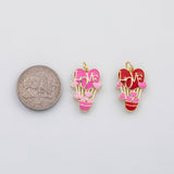 18K Gold PVD Love balloon charm enamel charm charm s Charms - Tarnish Resistant